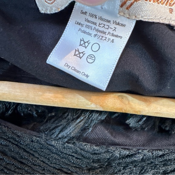 Vintage Mara Hoffman Mini Dress Women's 2 Black Fringe Open Back Revolve - Picture 6 of 12